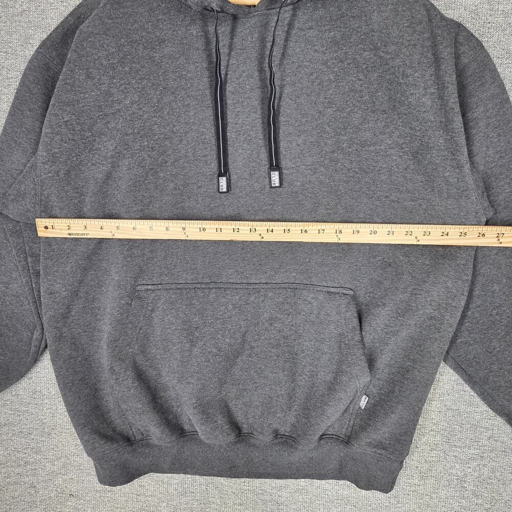 PRO CLUB MEN’S HEAVYWEIGHT 13oz COTTON PULLOVER HOODIE – DARK GRAY – SIZE 2XL - Picture 7 of 9